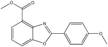 2-(4-Methoxyphenyl)benzoxazole-4-carboxylic acid methyl ester Struktur