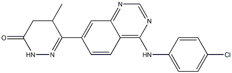 4,5-Dihydro-5-methyl-6-[4-(4-chlorophenylamino)quinazolin-7-yl]pyridazin-3(2H)-one Struktur