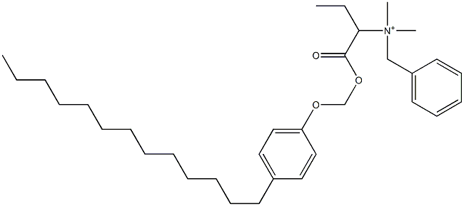 N,N-Dimethyl-N-benzyl-N-[1-[[(4-tridecylphenyloxy)methyl]oxycarbonyl]propyl]aminium Struktur