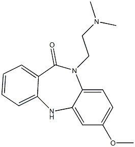 10,11-Dihydro-10-[2-(dimethylamino)ethyl]-7-methoxy-5H-dibenzo[b,e][1,4]diazepin-11-one Struktur