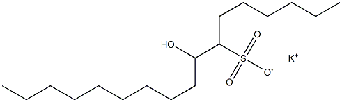 8-Hydroxyheptadecane-7-sulfonic acid potassium salt Struktur