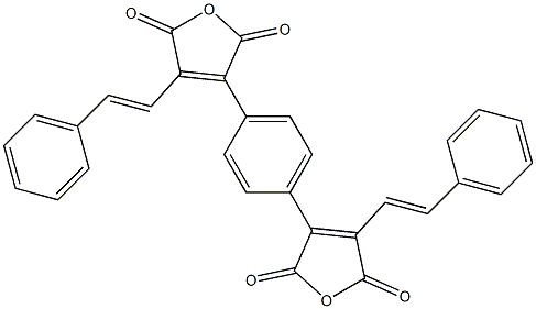 3,3'-[1,4-Phenylene]bis[4-(2-phenylethenyl)furan-2,5-dione] Struktur