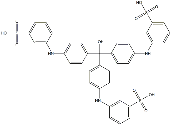 3,3',3''-[Hydroxymethanetriyltris(4,1-phenyleneimino)]tris(benzenesulfonic acid) Struktur