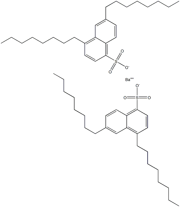 Bis(4,6-dioctyl-1-naphthalenesulfonic acid)barium salt Struktur