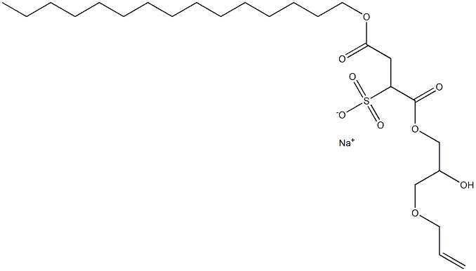 2-(Pentadecyloxycarbonyl)-1-[[3-(allyloxy)-2-hydroxypropoxy]carbonyl]-1-ethanesulfonic acid sodium salt Struktur