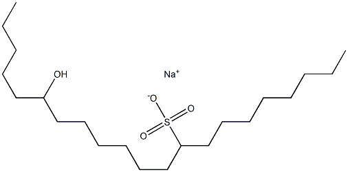 16-Hydroxyhenicosane-9-sulfonic acid sodium salt Struktur