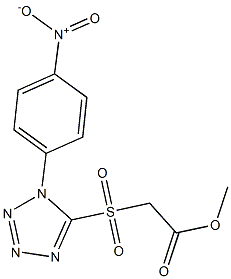 [1-(4-Nitrophenyl)-1H-tetrazol-5-yl]sulfonylacetic acid methyl ester Struktur