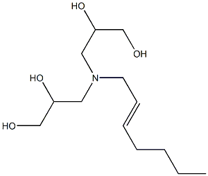 3,3'-(2-Heptenylimino)bis(propane-1,2-diol) Struktur