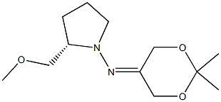 (2S)-1-[(2,2-Dimethyl-1,3-dioxane-5-ylidene)amino]-2-(methoxymethyl)pyrrolidine Struktur