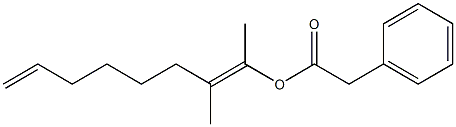 Phenylacetic acid 1,2-dimethyl-1,7-octadienyl ester Struktur