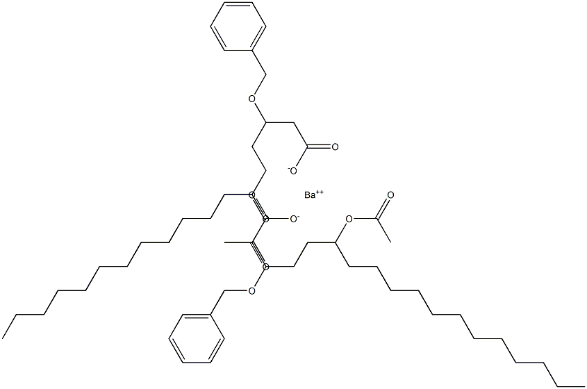 Bis(3-benzyloxy-6-acetyloxystearic acid)barium salt Struktur