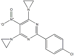 4,6-Bis(1-aziridinyl)-2-(p-chlorophenyl)-5-nitropyrimidine Struktur