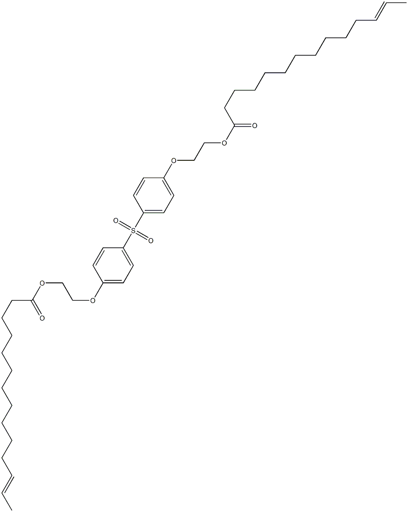 Bis[4-[2-(12-tetradecenoyloxy)ethoxy]phenyl] sulfone Struktur