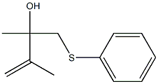 4-Phenylthio-2-methyl-3-methyl-1-buten-3-ol Struktur