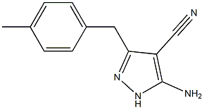 5-Amino-3-(4-methylbenzyl)-1H-pyrazole-4-carbonitrile Struktur