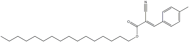 2-Cyano-3-(p-methylphenyl)acrylic acid hexadecyl ester Struktur