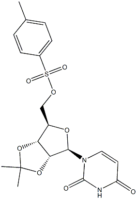 2'-O,3'-O-Isopropylidene-5'-O-[(4-methylphenyl)sulfonyl]uridine Struktur