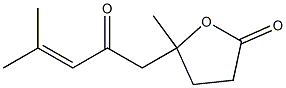 Dihydro-5-methyl-5-(4-methyl-2-oxo-3-pentenyl)furan-2(3H)-one Struktur