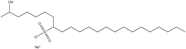 2-Hydroxytricosane-8-sulfonic acid sodium salt Struktur