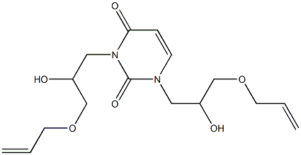 1,3-Bis[2-hydroxy-3-(2-propenyloxy)propyl]uracil Struktur