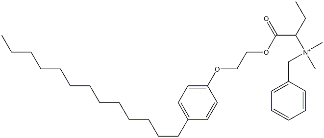 N,N-Dimethyl-N-benzyl-N-[1-[[2-(4-tridecylphenyloxy)ethyl]oxycarbonyl]propyl]aminium Struktur