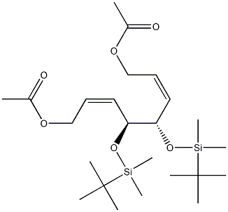 (2Z,4S,5S,6Z)-4,5-Bis(tert-butyldimethylsilyloxy)-2,6-octadiene-1,8-diol diacetate Struktur