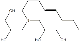 3,3'-(4-Octenylimino)bis(propane-1,2-diol) Struktur