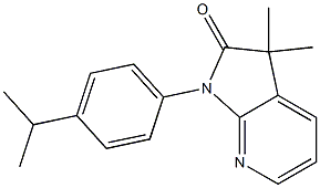 1,3-Dihydro-3,3-dimethyl-1-(4-isopropylphenyl)-2H-pyrrolo[2,3-b]pyridin-2-one Struktur