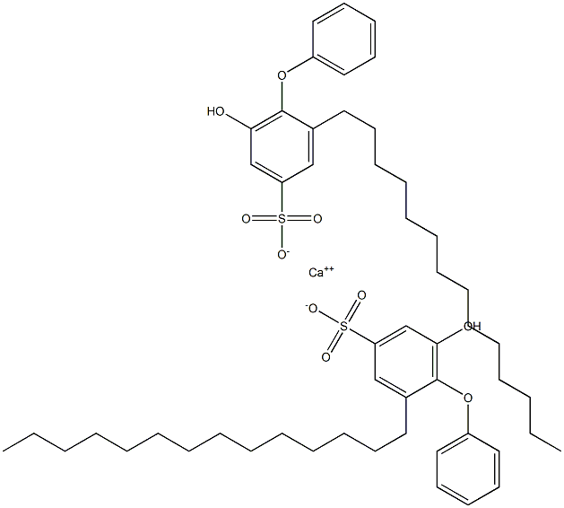 Bis(6-hydroxy-2-tetradecyl[oxybisbenzene]-4-sulfonic acid)calcium salt Struktur