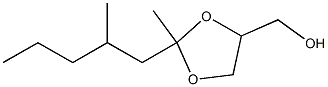 2-Methyl-2-(2-methylpentyl)-1,3-dioxolane-4-methanol Struktur