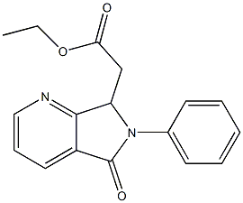 6-Phenyl-7-(2-ethoxy-2-oxoethyl)-6,7-dihydro-5H-pyrrolo[3,4-b]pyridin-5-one Struktur