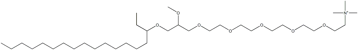 N-[2-[2-[2-[2-[2-(3-Octadecyloxy-2-methoxypropoxy)ethoxy]ethoxy]ethoxy]ethoxy]ethyl]-N,N,N-trimethylaminium Struktur