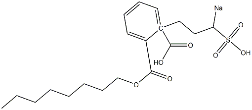 Phthalic acid 1-octyl 2-(3-sodiosulfopropyl) ester Struktur