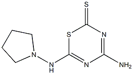 4-Amino-6-(1-pyrrolidinylamino)-2H-1,3,5-thiadiazine-2-thione Struktur