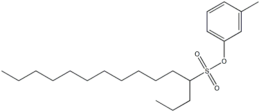 4-Pentadecanesulfonic acid 3-methylphenyl ester Struktur