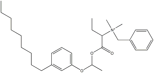 N,N-Dimethyl-N-benzyl-N-[1-[[1-(3-nonylphenyloxy)ethyl]oxycarbonyl]propyl]aminium Struktur