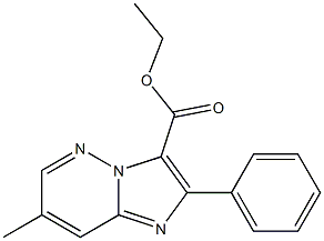 7-Methyl-2-phenylimidazo[1,2-b]pyridazine-3-carboxylic acid ethyl ester Struktur