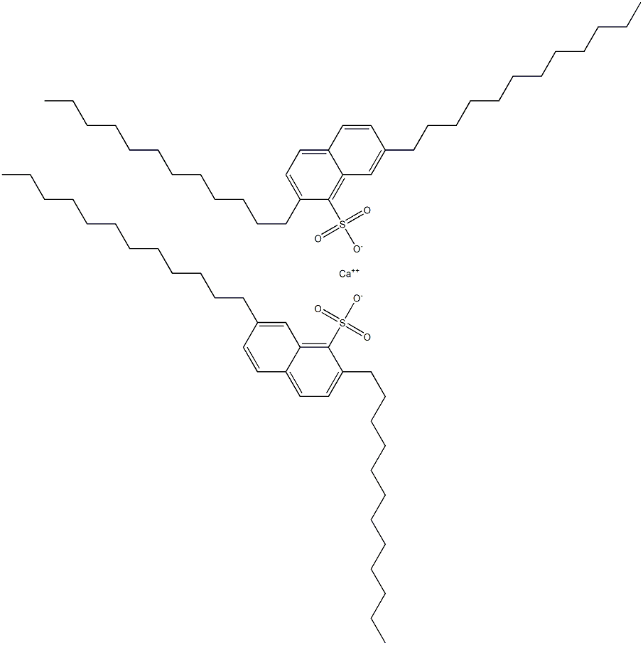 Bis(2,7-didodecyl-1-naphthalenesulfonic acid)calcium salt Struktur