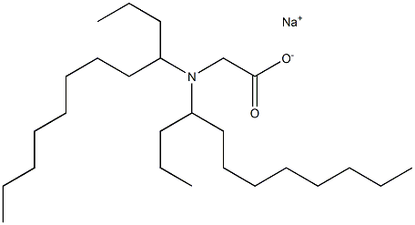 N,N-Bis(1-propylnonyl)glycine sodium salt Struktur