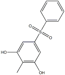 3,5-Dihydroxy-4-methyl[sulfonylbisbenzene] Struktur