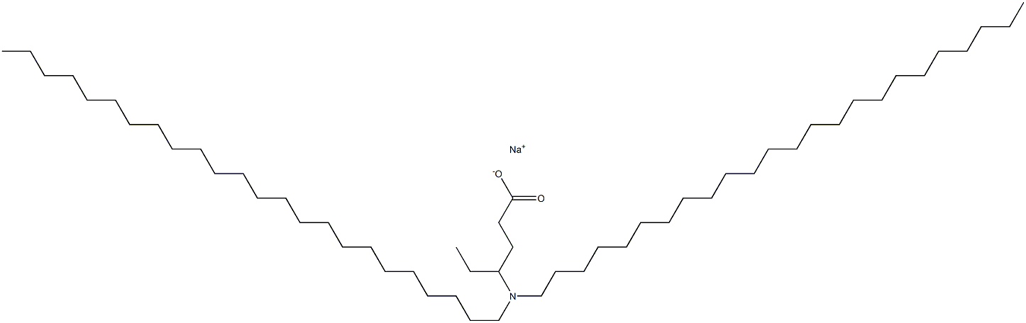 4-(Ditetracosylamino)hexanoic acid sodium salt Struktur