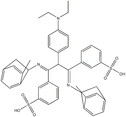 3,3'-[4-Diethylaminophenylmethylenebis[2-methyl-4,1-phenylene(ethylimino)methylene]]bis(benzenesulfonic acid) Struktur