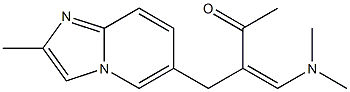 2-Methyl-6-[2-[(dimethylamino)methylene]-3-oxobutyl]imidazo[1,2-a]pyridine Struktur