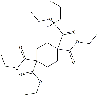 3-Butylidene-cyclohexane-1,1,4,4-tetracarboxylic acid tetraethyl ester Struktur