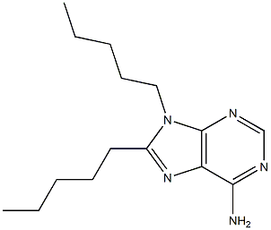 6-Amino-8,9-dipentyl-9H-purine Struktur