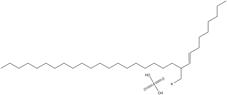 Sulfuric acid 2-(1-nonenyl)docosyl=potassium ester salt Struktur