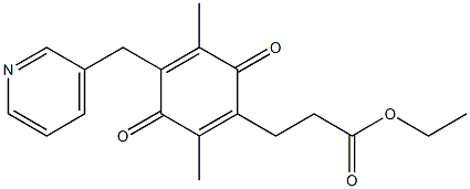 3-[2,5-Dimethyl-3,6-dioxo-4-(3-pyridinylmethyl)-1,4-cyclohexadienyl]propionic acid ethyl ester Struktur