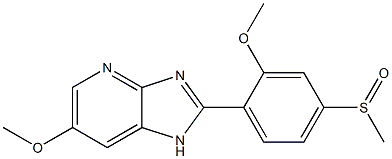 6-Methoxy-2-(2-methoxy-4-methylsulfinylphenyl)-1H-imidazo[4,5-b]pyridine Struktur