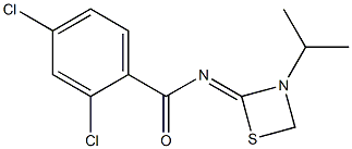 N-[3-Isopropyl-1,3-thiazetidin-2-ylidene]-2,4-dichlorobenzamide Struktur