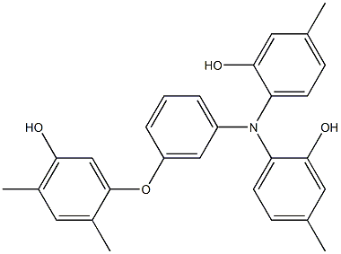 N,N-Bis(2-hydroxy-4-methylphenyl)-3-(5-hydroxy-2,4-dimethylphenoxy)benzenamine Struktur